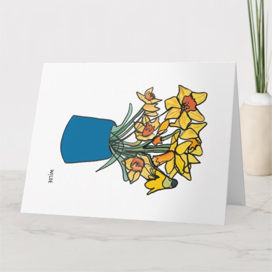 Blühende Konsistenz in Vase Karte (Vorderseite)