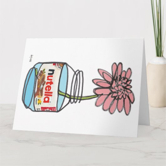 Blühende kontinuierliche Schleifennussella und Blu Karte (Vorderseite)