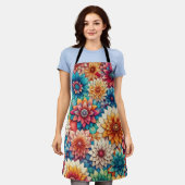 Blühende Krawatte-Färbung Eine lebhafte Blüte Schürze (Getragen)