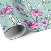 Blühende künstlerische abstrakte Zweige mit düster Geschenkpapier (Rolleneckpunkt)