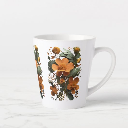 Blühende Latte Tasse - 12 oz (Rechts)