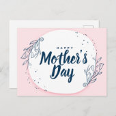 Blühende Liebe: Blumenkartendesign am Muttertag Postkarte (Vorne/Hinten)