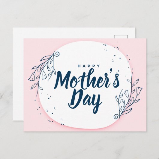 Blühende Liebe: Blumenkartendesign am Muttertag Postkarte (Vorne/Hinten)