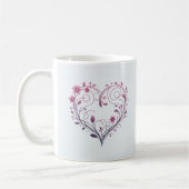 Blühende Liebe/Blumenkohldesign Kaffeemaschine Tas Kaffeetasse (Links)