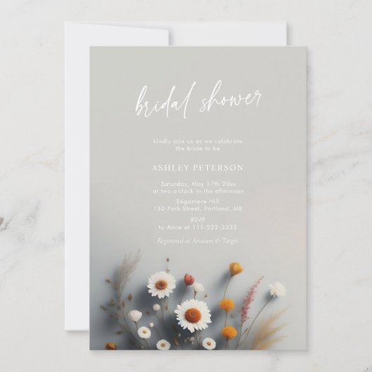 Blühende Liebe: Einzigartiges Brautparty der Wildb Einladung (Vorderseite)