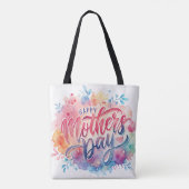 Blühende Liebe für Mama Tasche (Rückseite)