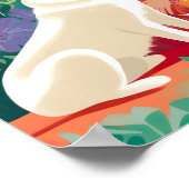 Blühende Liebe für Selbst-, Frauen- und Rettungsdo Poster (Ecke)