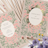 Blühende Liebe Jugendstil Hochzeit Folieneinladung