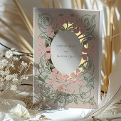 Blühende Liebe Jugendstil Hochzeit Folieneinladung