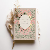 Blühende Liebe Jugendstil Hochzeit Folieneinladung