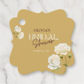 Blühende Liebe mit weißem RosenBrautparty Geschenkanhänger (Vorderseite)