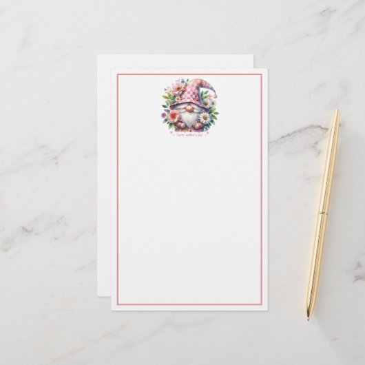 Blühende Liebe: Muttertagsgenom Briefpapier (Vorderseite/Rückseite Beispiel)