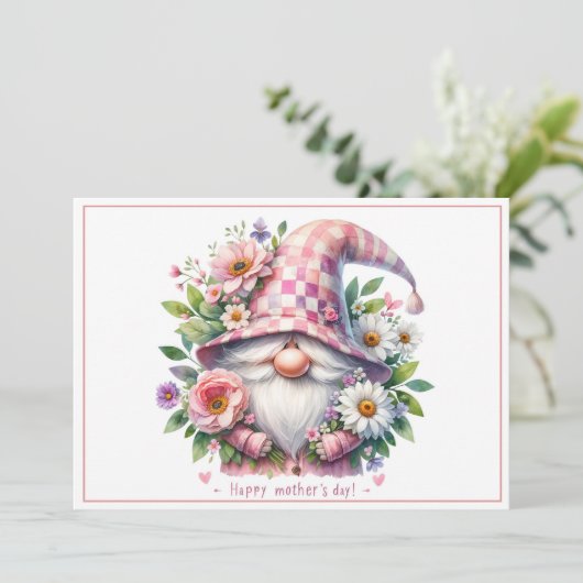 Blühende Liebe: Muttertagsgenom Feiertagskarte (Stehend Vorderseite)