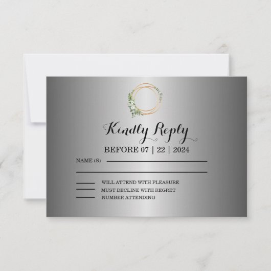 Blühende Liebe: RSVP-Karte RSVP Karte (Vorderseite)