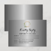 Blühende Liebe: RSVP-Karte RSVP Karte (Vorne/Hinten)