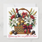 Blühende Liebe - Valentinskarte Dankeskarte (Vorderseite)