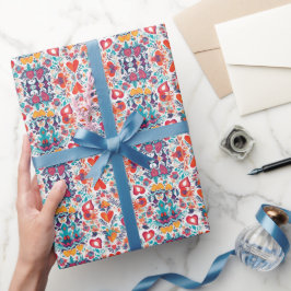 Blühende Liebe Zuneigungen Valentine Wrapping Pape Geschenkpapier