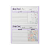 Blühende Lila Gartenkarten Notizblock (Rotiert)