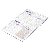 Blühende Lila Gartenkarten Notizblock (angewinkelt)