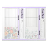 Blühende Lila Gartenkarten Notizblock (Vorderseite)