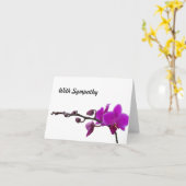 Blühende lila Orchideen leere Beileid-Karte Karte (Gelbe Blume)