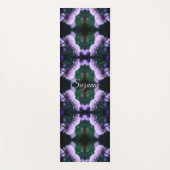 Blühende Lila Scallion Abstrakt Personalisiert Yogamatte (Vorderseite)