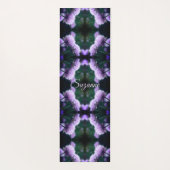 Blühende Lila Scallion Abstrakt Personalisiert Yogamatte (Rückseite)