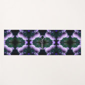 Blühende Lila Scallion Abstrakt Personalisiert Yogamatte (Vorderseite (Horizontal))