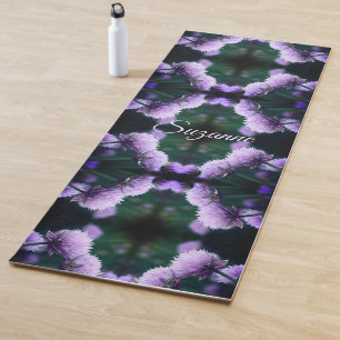Blühende Lila Scallion Abstrakt Personalisiert Yogamatte