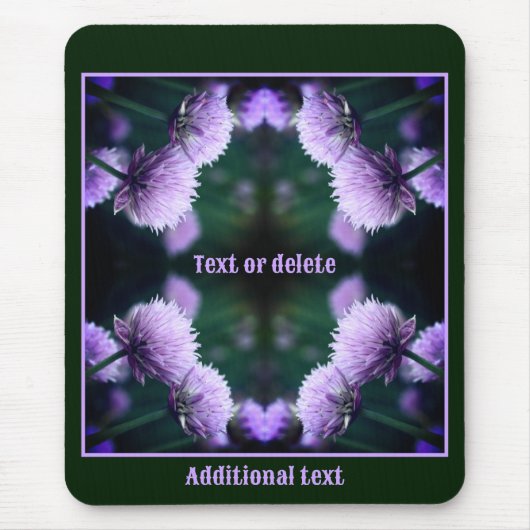 Blühende Lila Scallionzwiebel Personalisiert Mousepad (Vorne)