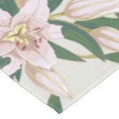 Blühende Lilien in Elfenbeingrün Tischdecke (Schrägansicht)
