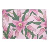 Blühende Lilien in Pastellrosa Kissenbezug (Vorderseite-Links)