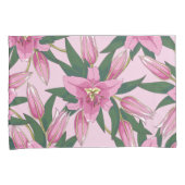 Blühende Lilien in Pastellrosa Kissenbezug (Vorderseite-Rechts)