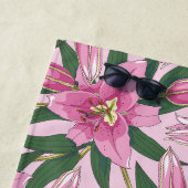 Blühende Lilien in Pastellrosa Strandtuch (Beispiel)