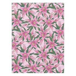 Blühende Lilien in Pastellrosa Tischdecke