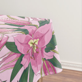 Blühende Lilien in Pastellrosa Tischdecke