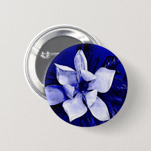 blühende Magnolia Button (Vorne & Hinten)