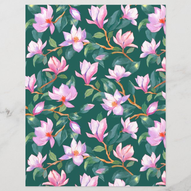 blühende Magnolie (Vorderseite)