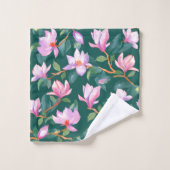 blühende Magnolie Badhandtuch Set (Waschlappen)