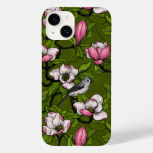 Blühende Magnolie und Titmausvogel 2 Case-Mate iPhone 14 Hülle