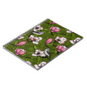 Blühende Magnolie und Titmausvogel 2 Notizblock (Linke Seite)