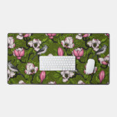 Blühende Magnolie und Titmausvogel 2 Schreibtischunterlage (Tastatur & Maus)