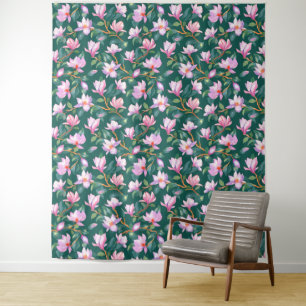 blühende Magnolie Wandteppich