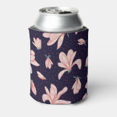 Blühende Magnolien, handgezeichnet Vintages Muster Dosenkühler (Kanne Rückseite)