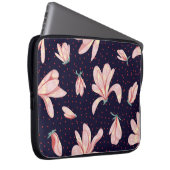 Blühende Magnolien, handgezeichnet Vintages Muster Laptopschutzhülle (Vorne Rechts)
