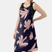 Blühende Magnolien, handgezeichnet Vintages Muster Schürze (InSitu)