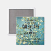 Blühende Mandeln Save the Date Magnet (Vorderseite/Rückseite)