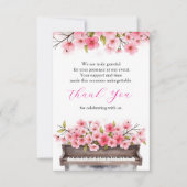 Blühende Melodie Dankeskarte (Vorderseite)