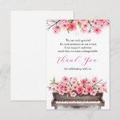 Blühende Melodie Dankeskarte (Vorne/Hinten)