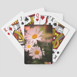 Blühende Milchprodukte mit rosa Farbe Spielkarten